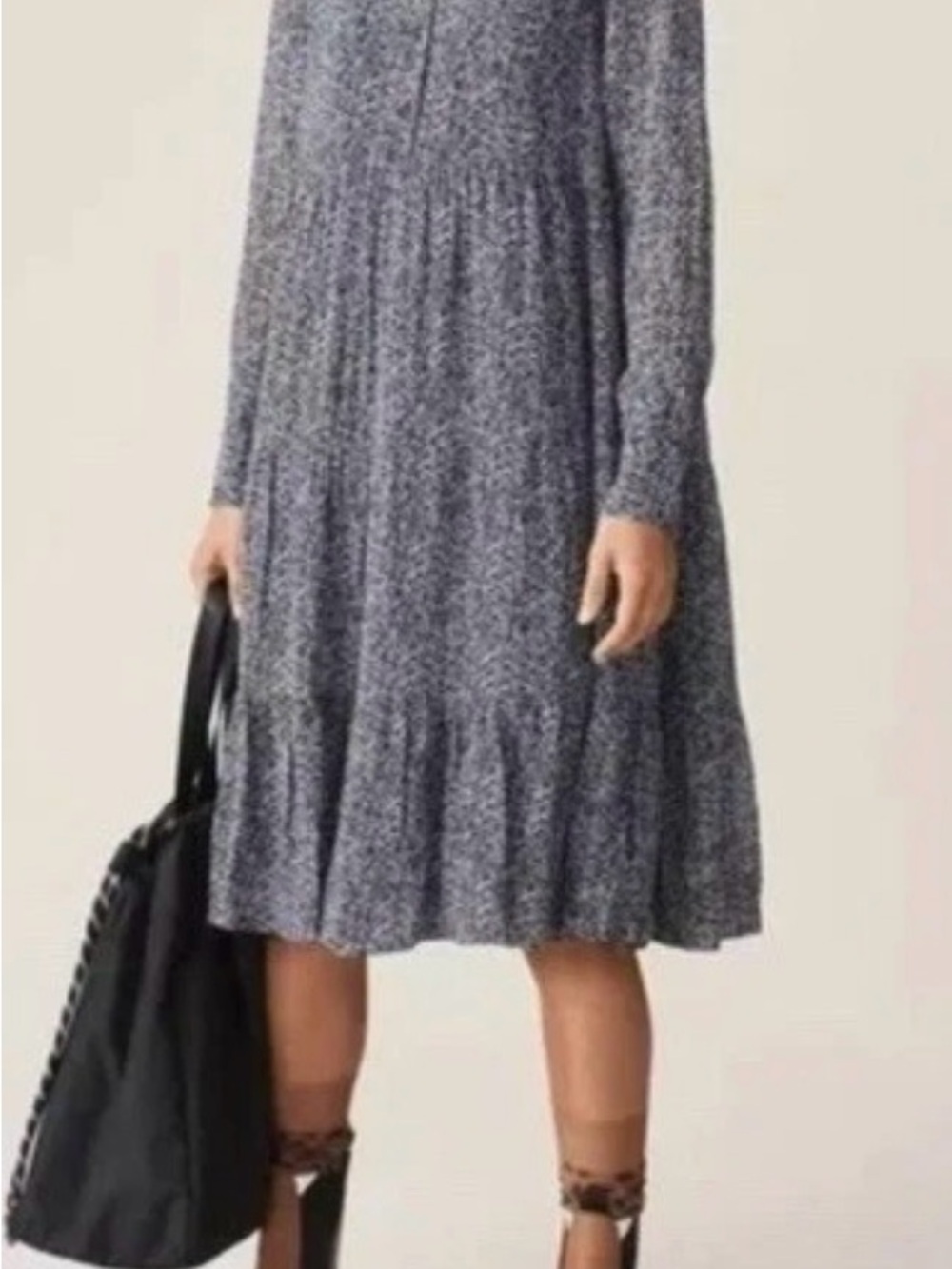 GANNI Blue Floral Midi Dress